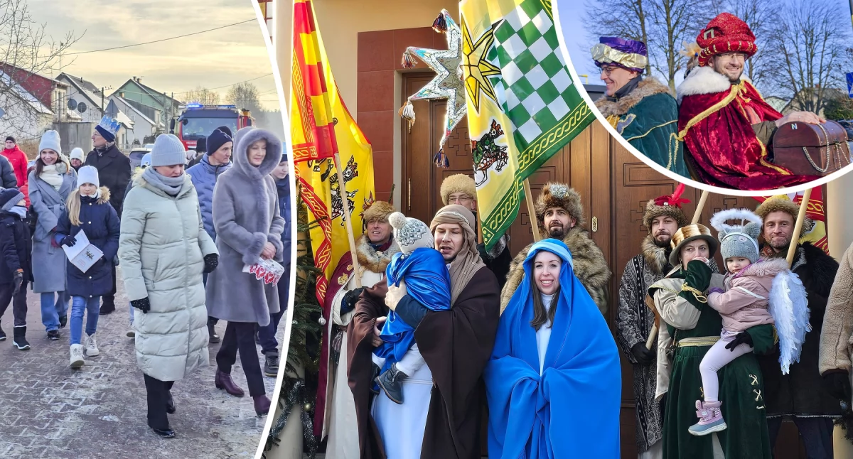 Uroczystości Powiat, Orszak Trzech Króli przeszedł ulicami Wspólne kolędowanie modlitwa mieszkańców [ZDJĘCIA] - zdjęcie, fotografia