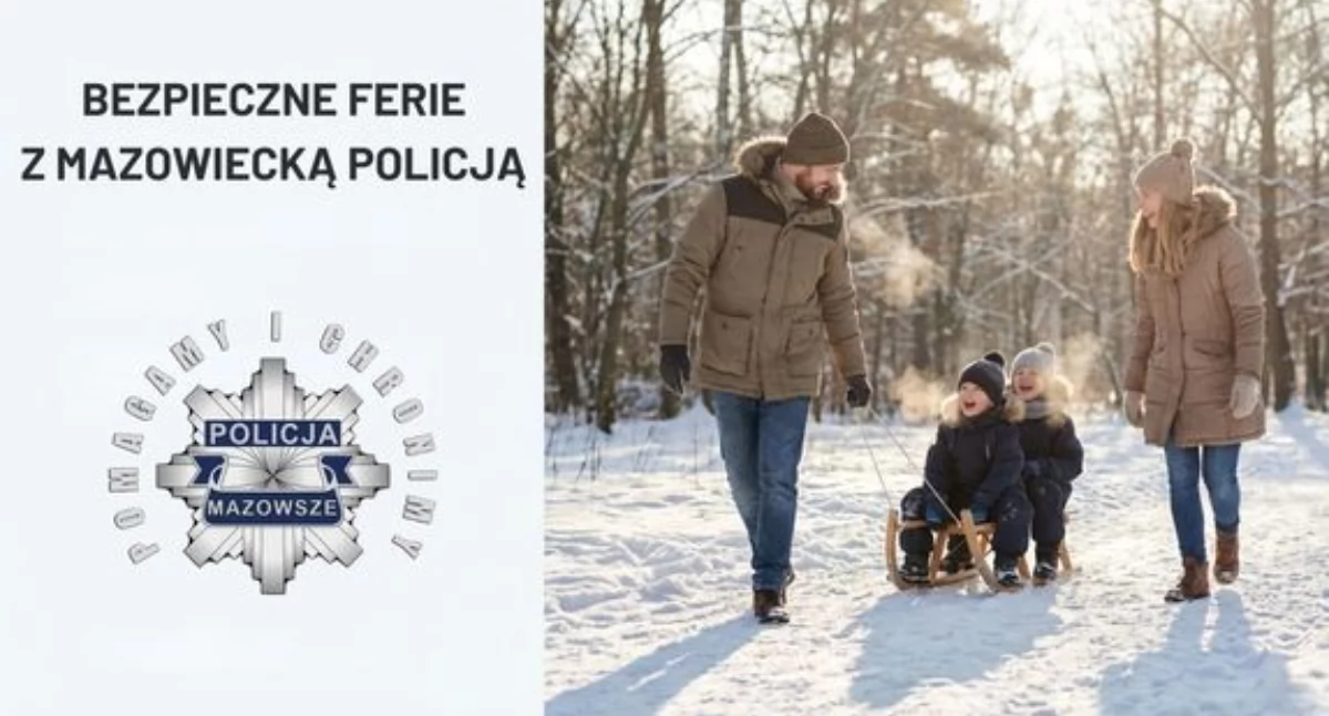 Komunikaty policji , Policja ostrzega Jeden błąd może kosztować życie Bezpieczne ferie - zdjęcie, fotografia