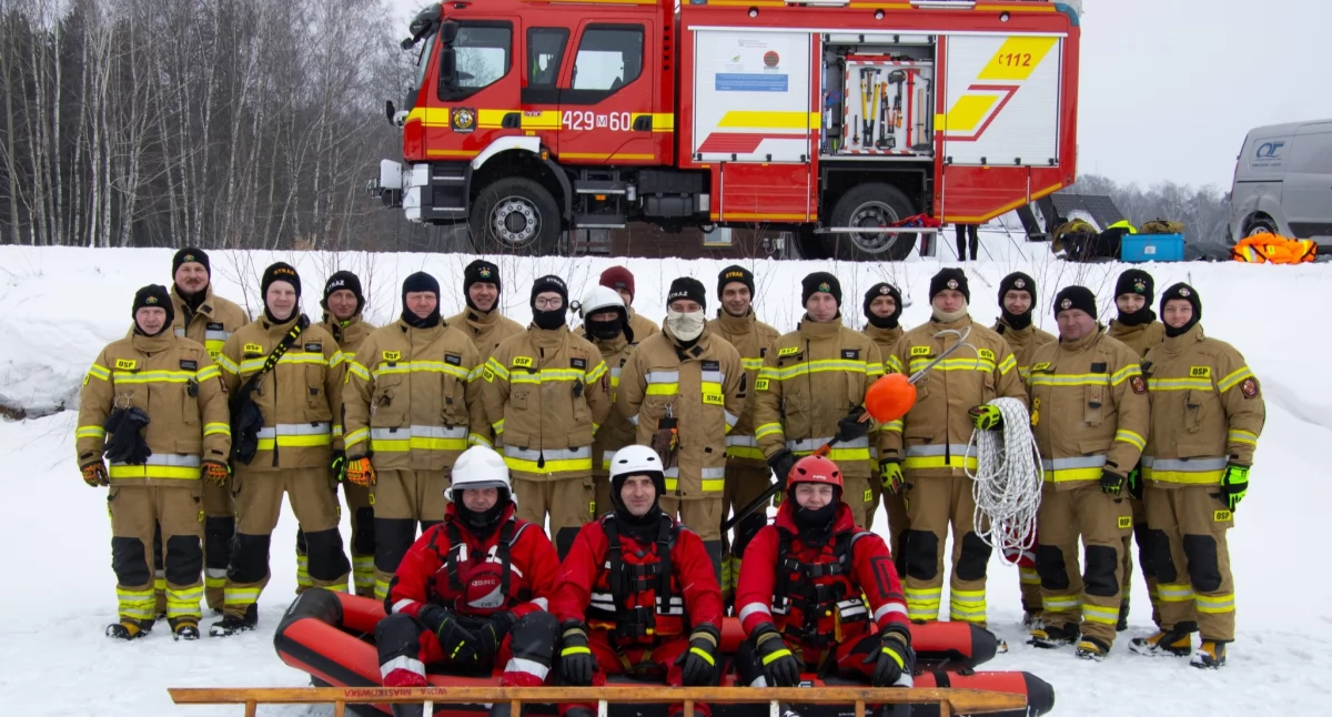 Inne Powiat, Szkolenie zakresu ratownictwa lodowego - zdjęcie, fotografia