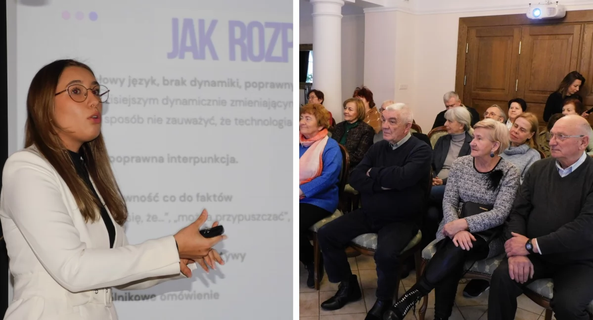 Spotkania, Seniorzy objęciach sztucznej inteligencji - zdjęcie, fotografia