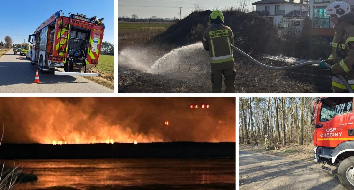 Pożary - interwencje straży, Kronika zdarzeń Garwolin potrącenia pożarów - zdjęcie, fotografia