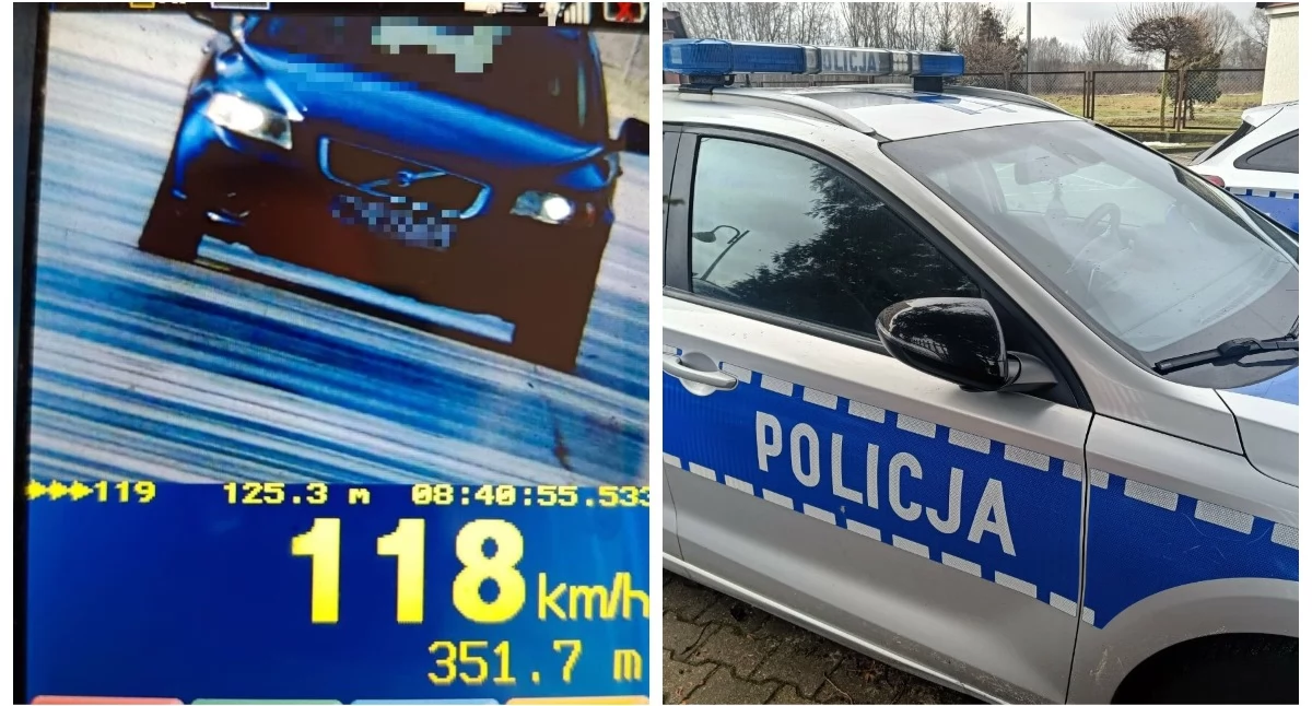 Komunikaty policji , terenie zabudowanym Pędzący volvo latek poważne kłopoty! - zdjęcie, fotografia