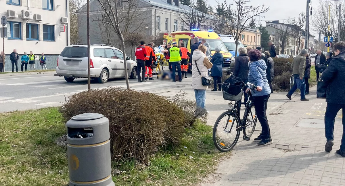 Wypadki drogowe , Potrącenie kobiety przejściu Garwolinie latka trafiła szpitala - zdjęcie, fotografia