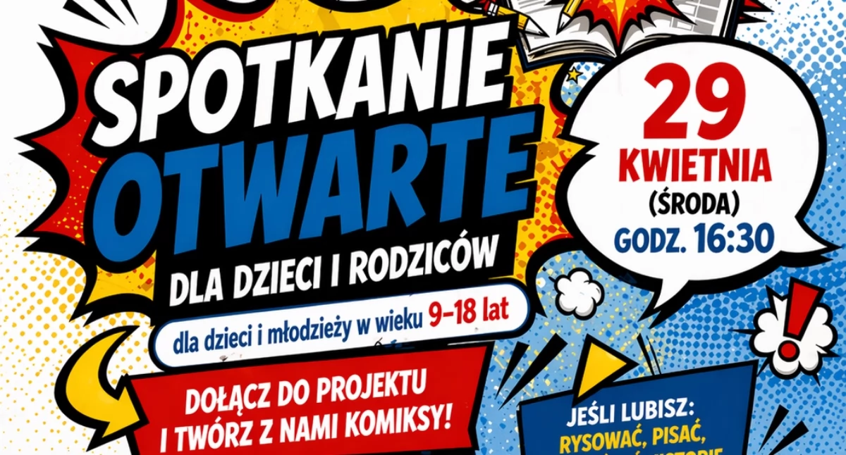 Spotkania, projekt Górznie Młodzież nauczy tworzyć komiksy - zdjęcie, fotografia
