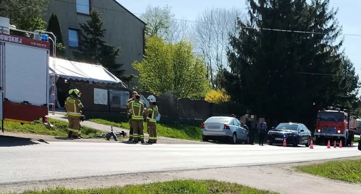 Wypadki drogowe , Kolizja Żelechowie Rowerzysta mandatem - zdjęcie, fotografia