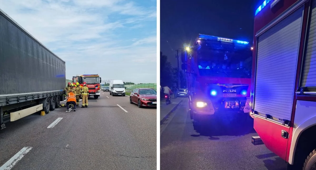 Pożary - interwencje straży, Pożar ciężarówki wyciek substancji chemicznej Straż pożarna raportuje najważniejsze akcje - zdjęcie, fotografia