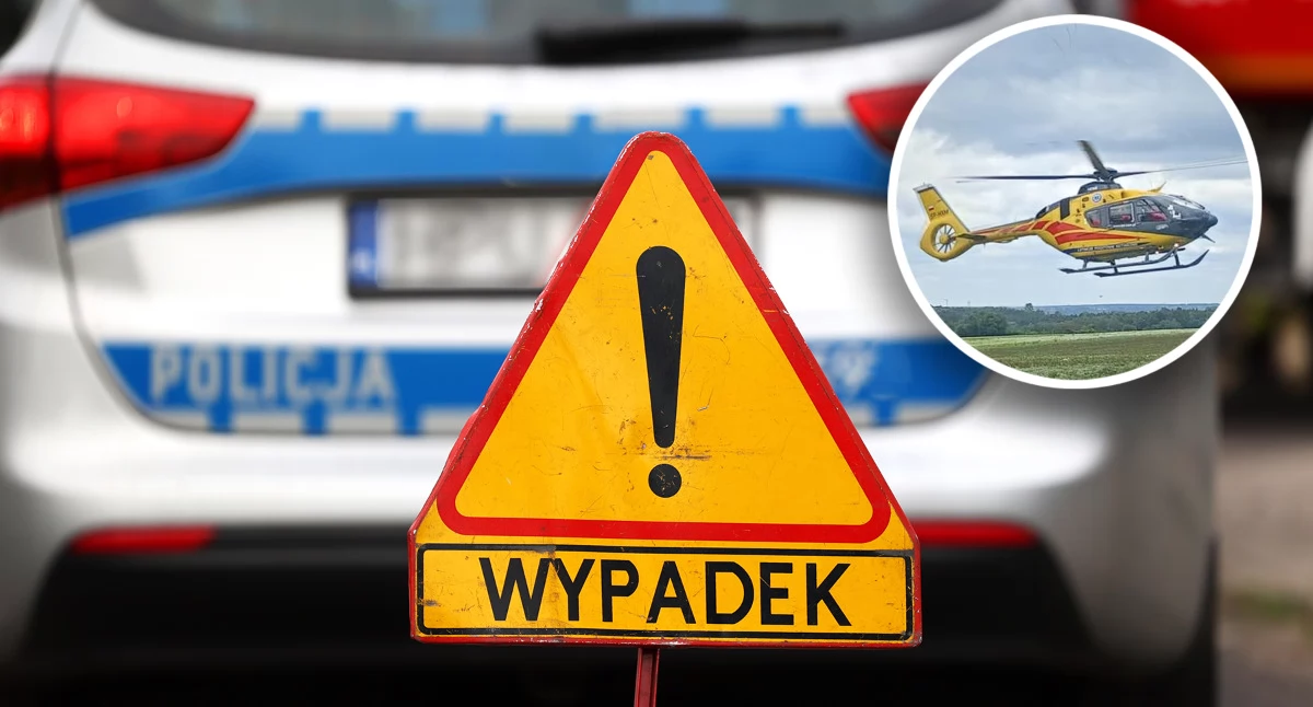 Wypadki drogowe , Zderzenie radiowozu osobówką Kozicach Pięć osób trafiło szpitala - zdjęcie, fotografia