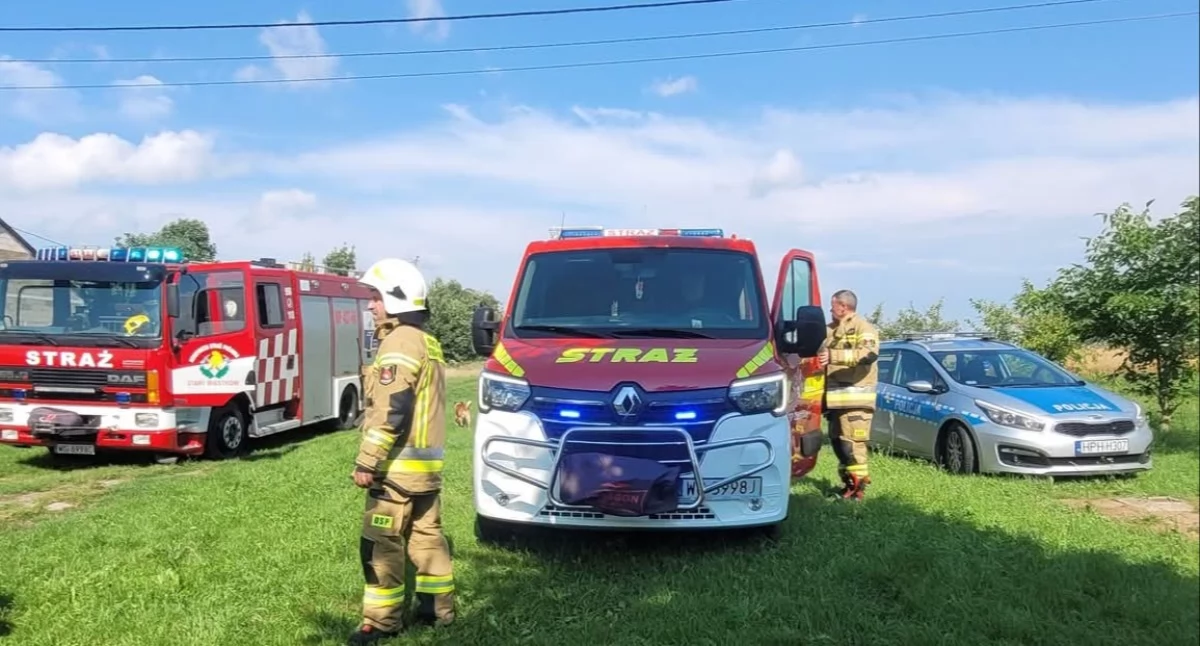 Pożary - interwencje straży, Tragedia Brzegach reanimacji udało uratować mężczyzny - zdjęcie, fotografia