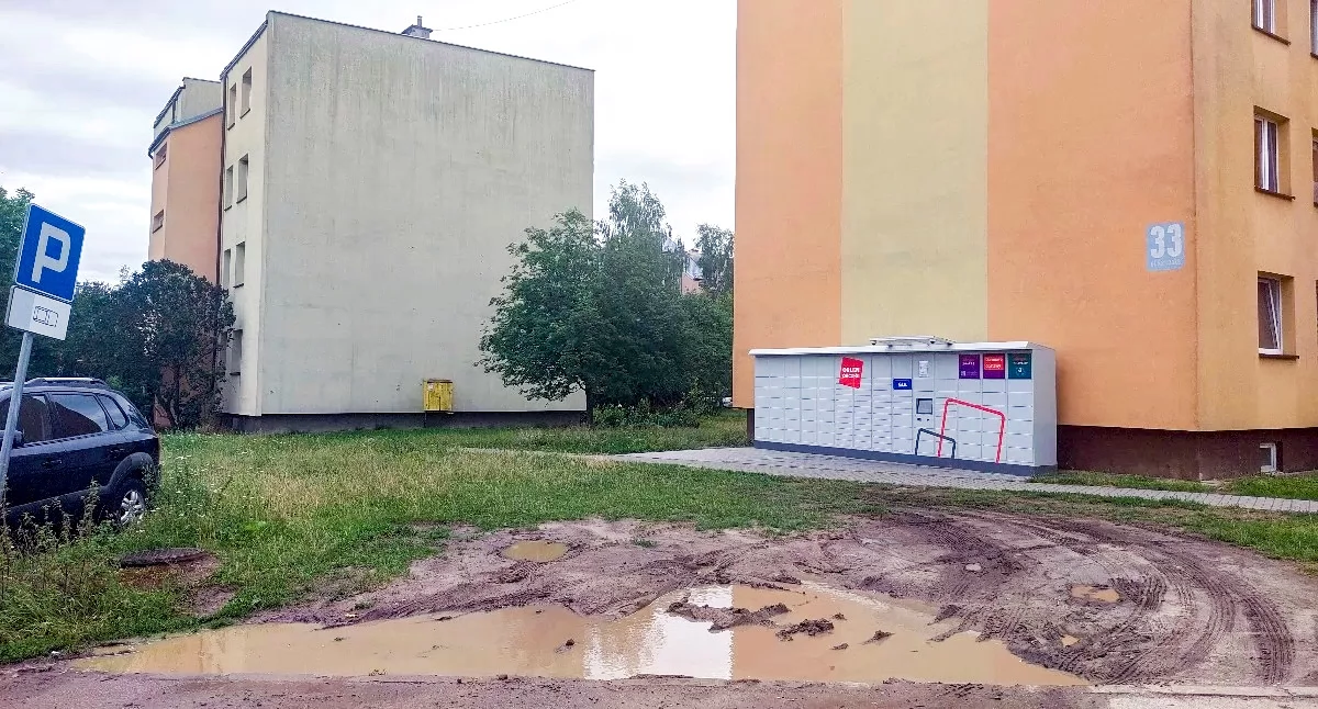 Inne Miejskie, Pułapka kierowców Korczaka Klepisko parking policja wystawia mandaty - zdjęcie, fotografia