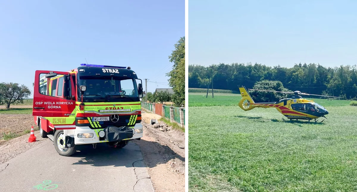 Wypadki drogowe , Tragiczny wypadek Budziskach żyje rowerzysta - zdjęcie, fotografia