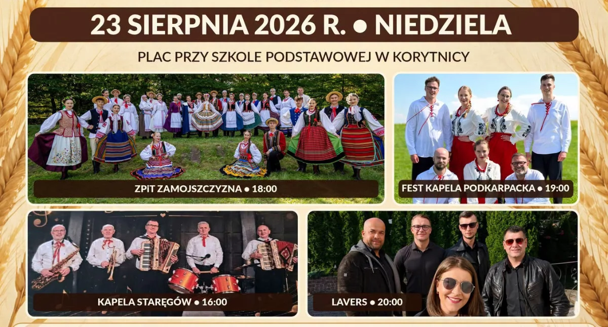 W Powiecie, Dożynki gminno parafialne Korytnicy Będzie korowód koncerty wieczorna zabawa - zdjęcie, fotografia
