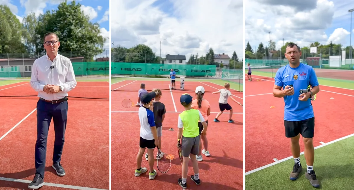 Inne Powiat, Tenis coraz popularniejszy Sobolewie Tydzień bezpłatnych zajęć plany zadaszenia kortu - zdjęcie, fotografia