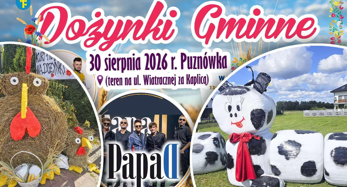 Zdjęcie: Tegoroczne Dożynki Gminne Miasta i Gminy Pilawa odbędą się w niedzielę, 30 sierpnia, w Puznówce