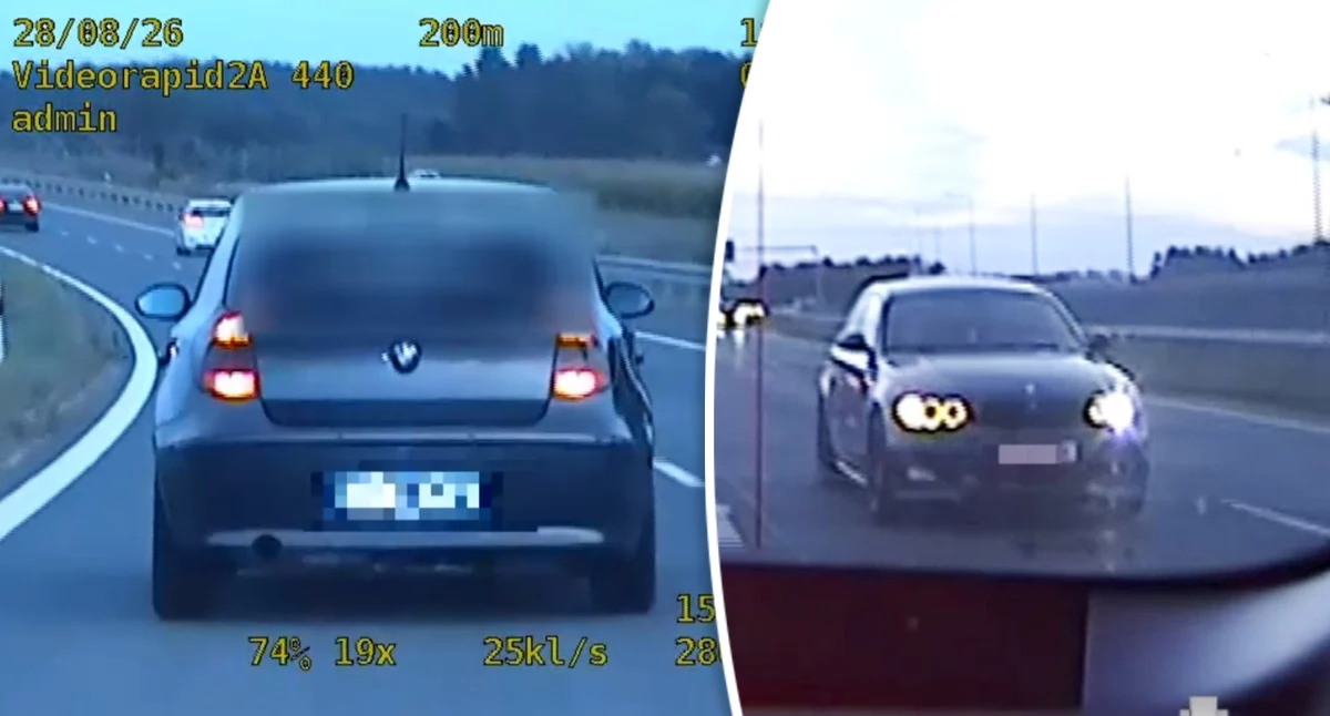 Sprawy kryminalne , prawa jazdy alkoholu fałszywymi tablicami latek uciekał przed policją - zdjęcie, fotografia