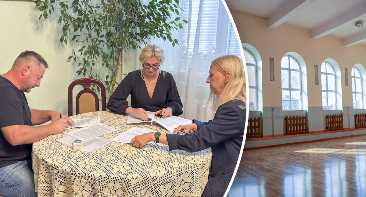 Inwestycje Miejskie, gimnastyczna garwolińskiej „Jedynce” remontu podłoga oświetlenie - zdjęcie, fotografia
