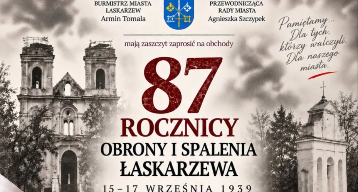 Uroczystości Powiat, Pamięć bohaterach września Mieszkańcy Łaskarzewa oddadzą hołd obrońcom miasta - zdjęcie, fotografia