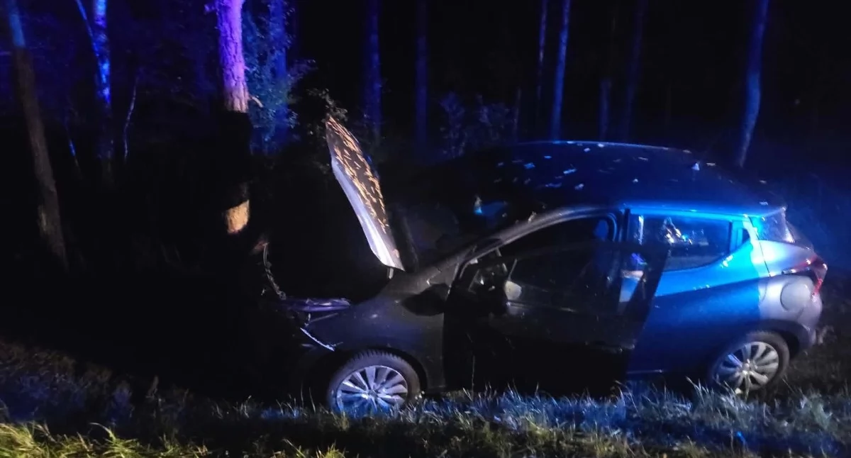Wypadki drogowe , latek wjechał Interweniowały służby - zdjęcie, fotografia