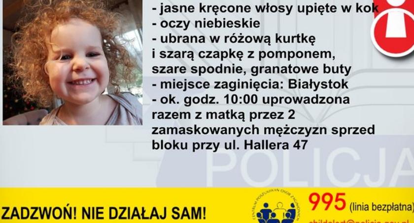 Komunikaty policji , Porwanie dziewczynki matki Child Alert - zdjęcie, fotografia