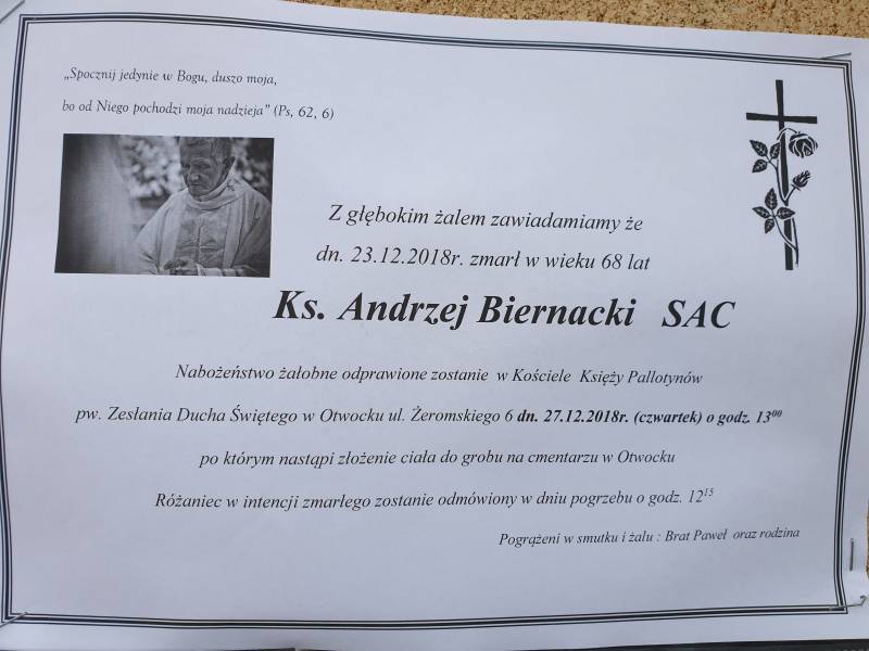 Ks. Andrzej Biernacki SAC