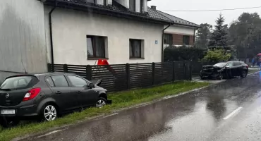 „Czołówka” na mokrej jezdni