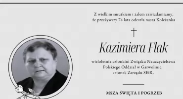 Nie żyje Kazimiera Flak - Uroczystości pogrzebowe 