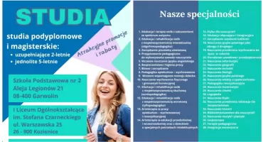 Inwestycja w przyszłość: Studia podyplomowe i magisterskie w Garwolinie!