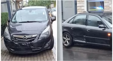 Kolizja opla i audi - Mandat dla sprawcy