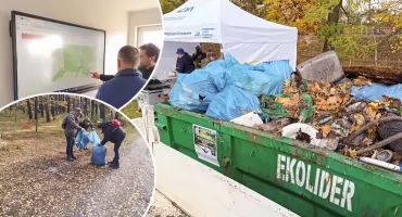 Kontener śmieci wyjechał z lasu! Zobacz, kto uratował Pagóry Łaskarzewskie