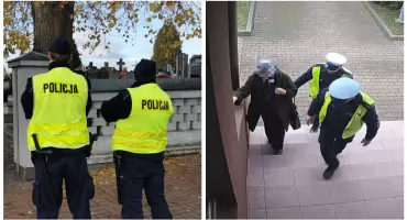 Policyjna interwencja na cmentarzu w Dzień Zaduszny