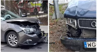 Poważna kolizja: Kierowca mazdy nie ustąpił pierwszeństwa audi ZDJĘCIA