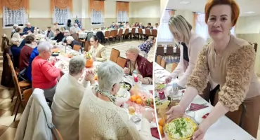 Słowianki i mieszkańcy przy wspólnym stole