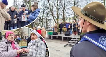 W płomieniach dobra: Miejska Wigilia na Skwerze Solidarności w Garwolinie