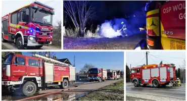 Świąteczne interwencje strażaków: pożary i akcje ratownicze w powiecie