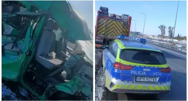 Groźny wypadek, kolizja i utrudnienia na S17 - Zniszczenia auta są poważne!