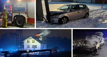 Gorący tydzień strażaków: płonące sadze i zdarzenia na drogach powiatu