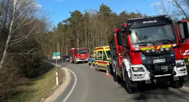 Wypadek z udziałem motocyklisty - Mężczyzna trafił do szpitala