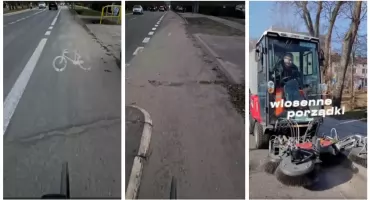 Pełno szkieł, piachu i dziur - Czytelnik wysyła nagranie i alarmuje, miasto odpowiada