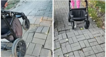 Tata małej Klarci zgłasza chodnikową przeszkodę! 