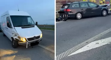 Kierowca Mercedesa jechał za szybko i doprowadził do zderzenia