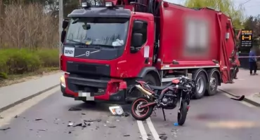 17-latek ranny po zderzeniu z ciężarówką. Poważny wypadek w Sobolewie