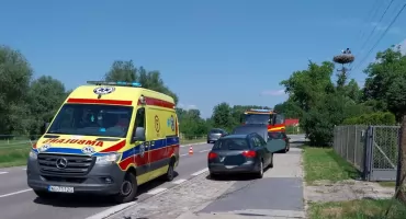 Najechanie na tył auta i mandat dla kierowcy audi