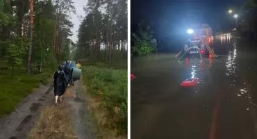 Nawałnice nad powiatem garwolińskim. Ewakuacja obozu harcerskiego i zalane ulice