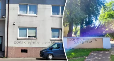 Wandalizm w Garwolinie. Napisy uderzające w firmę Ochnik, policja prowadzi czynności