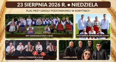 Dożynki gminno-parafialne w Korytnicy. Będzie korowód, koncerty i wieczorna zabawa