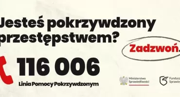 Ruszyła całodobowa, bezpłatna infolinia dla pokrzywdzonych przestępstwem