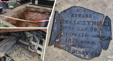 Fragmenty 155-letniego nagrobka znaleziono na złomie. Konserwator zabytków rozważa zawiadomienie prokuratury