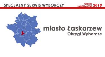 Miasto Łaskarzew: Okręgi wyborcze - wybory samorządowe 2018